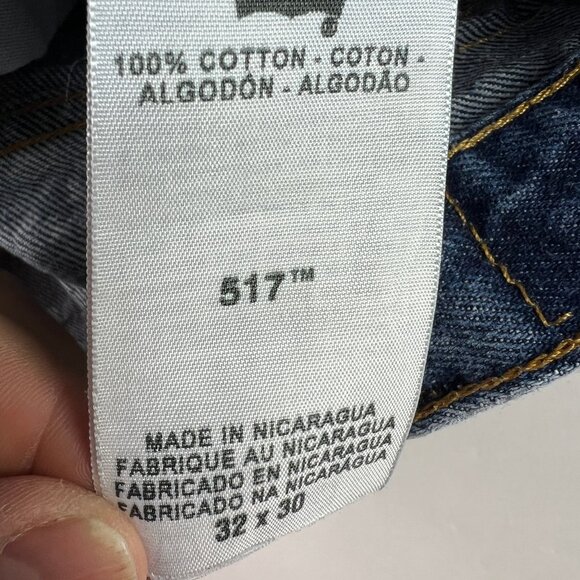 Levi's Jeans Men's 29 x 29* 517 Boot Cut Blue Faded Cotton Denim Tag 32 x 30 - Picture 8 of 16